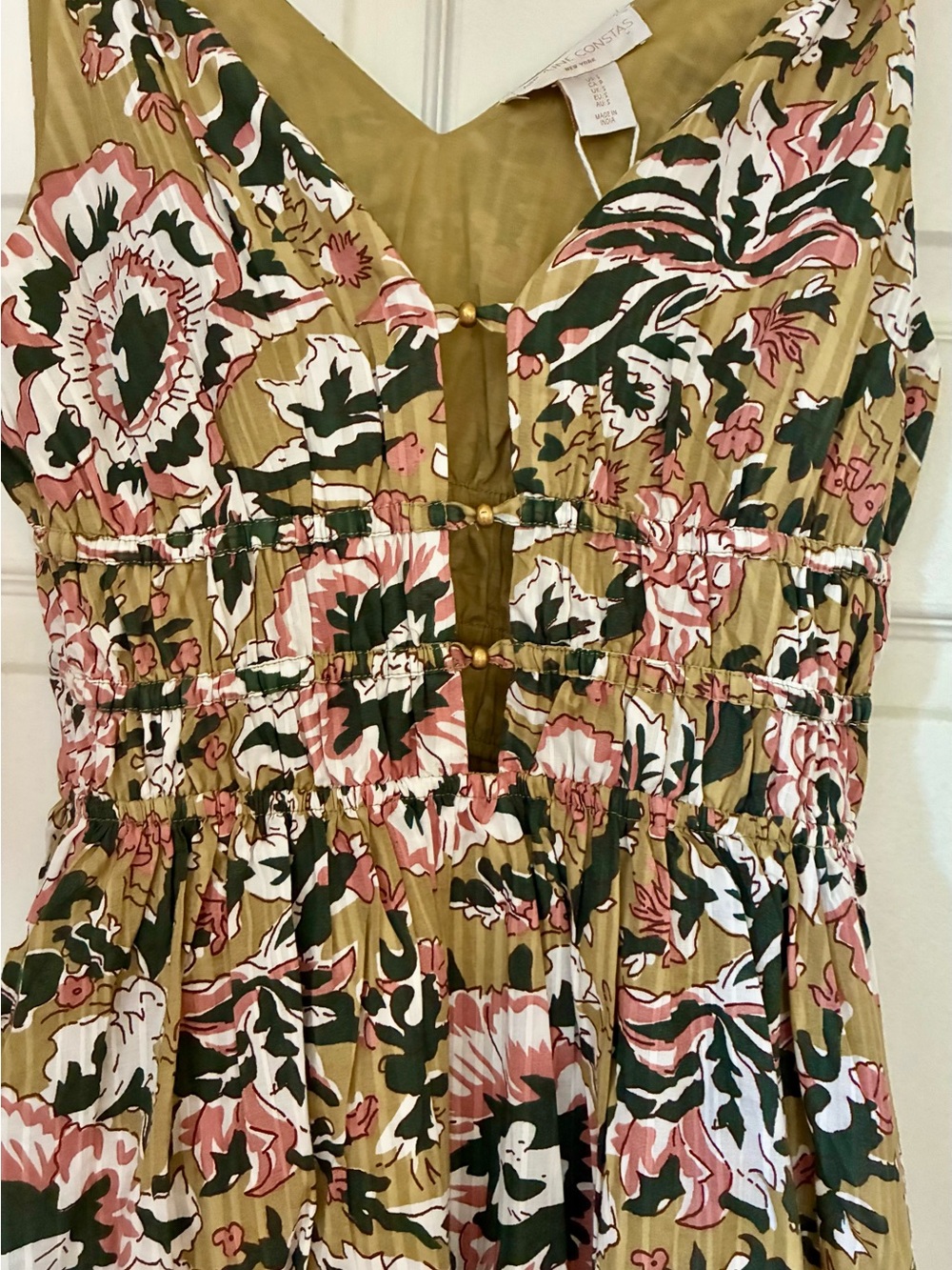 Caroline Constas Floral Sleeveless Cotton Midi Dress size Small NWT - Picture 6 of 6